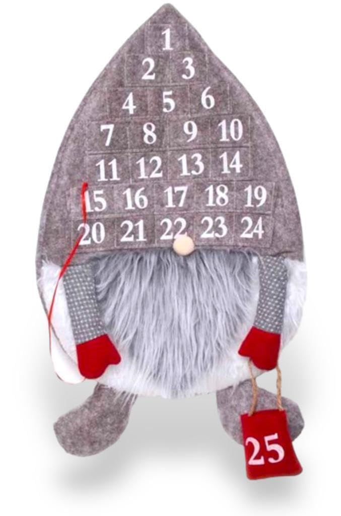 PaulStore Plush Gonk Fill Christmas Treat Advent Calendar 1-25 Countdown To Christmas (Grey)