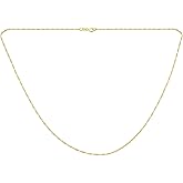 Bling Jewelry Thin 1.5MM Singapore Twist Rope Chain Necklace For Women Rose Gold Plated .925 Sterling Silver Made Italy 14 16 18 20 24 Inch