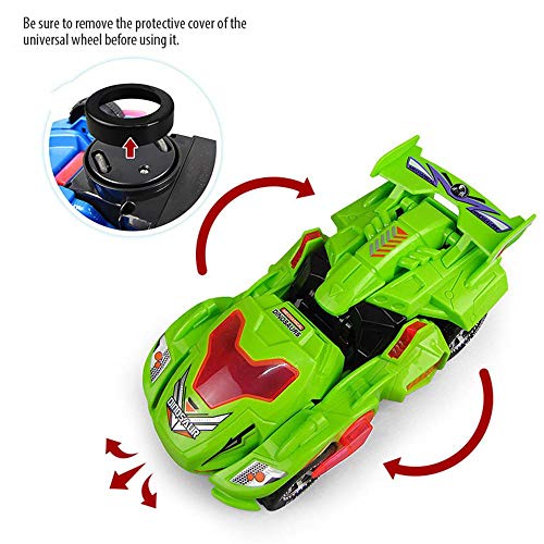 Transforming Dinosaur Car,Womdee Deformation LED Car,Kids Dinosaur Toys Play Vehicles with Light Flashing Music,Creative Xmas Toys Gift for Kids 3-12 Years Old,Automatic Transformation,Avoid Obstacles