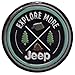 Open Road Brands Jeep Explore More Round Embossed Metal Magnet