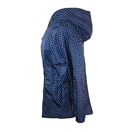 ShedRain Packable Anorak Jacket Lightweight BITTY DOT Blue, Small/Medium