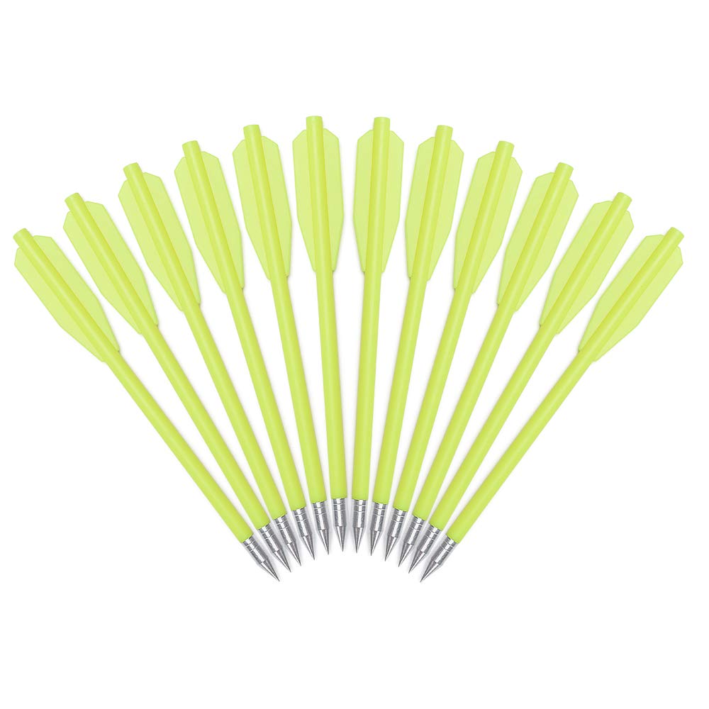 ELONG OUTDOOR Crossbow Bolts Arrows 6.5" Plastic Hunting Arrows for 50-80lbs Mini Crossbow Archery Pistol - Fishing Hunting Target Practice (Pack of 12)