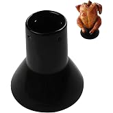 Large Ceramic Roaster Rack for Turkey&amp;Big Chicken,Beer Can Turkey Stand Vertical Poultry Ceramic Steamer,Non-stick Ceramic Cooking BBQ Accessories For Grilling like Kamado Grill,Ovens,Smokers (Large)