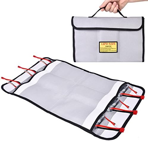 Abaige RC Lipo Battery Safe Guard Storage &amp; Charging Bag (Basic Storage up to 6 Packs Batteries) Firproof Explosion-proof Case Bag