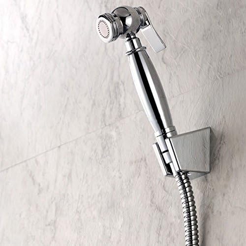 Brass Toilet Hand Held Bidet Sprayer Kit with 47inch Hose and Bracket Holder Wall Mounted Chrome