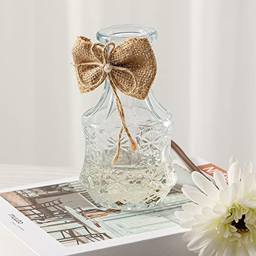 17 PCS Burlap Bow Jute Bow Lace Bowknot for Wedding Party Decor Home Embellishment DIY Crafts