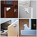 VMAISI Lock4V Child Safety Magnetic Cabinet Locks - Children Proof Baby Cupboard Latches 3M Adhesive Installation for Cabinets & Drawers - 4 Locks + 1 Key