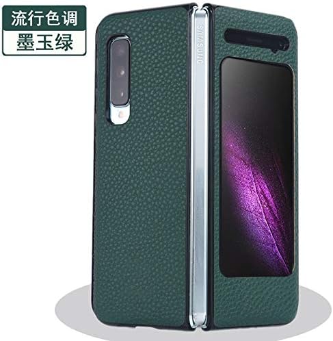 Yhuisen PU Material Case for Galaxy Fold for W20 W2020 Anti-Knock Case (Color : Green, Material : for Galaxy Fold)