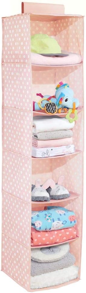mDesign Estantería colgante con 6 apartados – Organizador colgante de