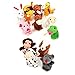Acekid 12pcs Soft Plush Animal Finger Puppets Set Velvet Animal Style.