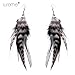 Lureme Women Native American Pheasan Handmade Feathers Hook Dangle Earrings (02003507)