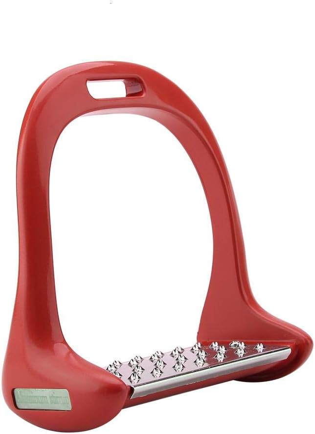 Zerodis Horse Stirrups, 1 Pair Durable Stainless Steel Non-Slip Western Saddle Stirrup Pedal Lightweight Safety Horse Saddle(red) : Pet Supplies