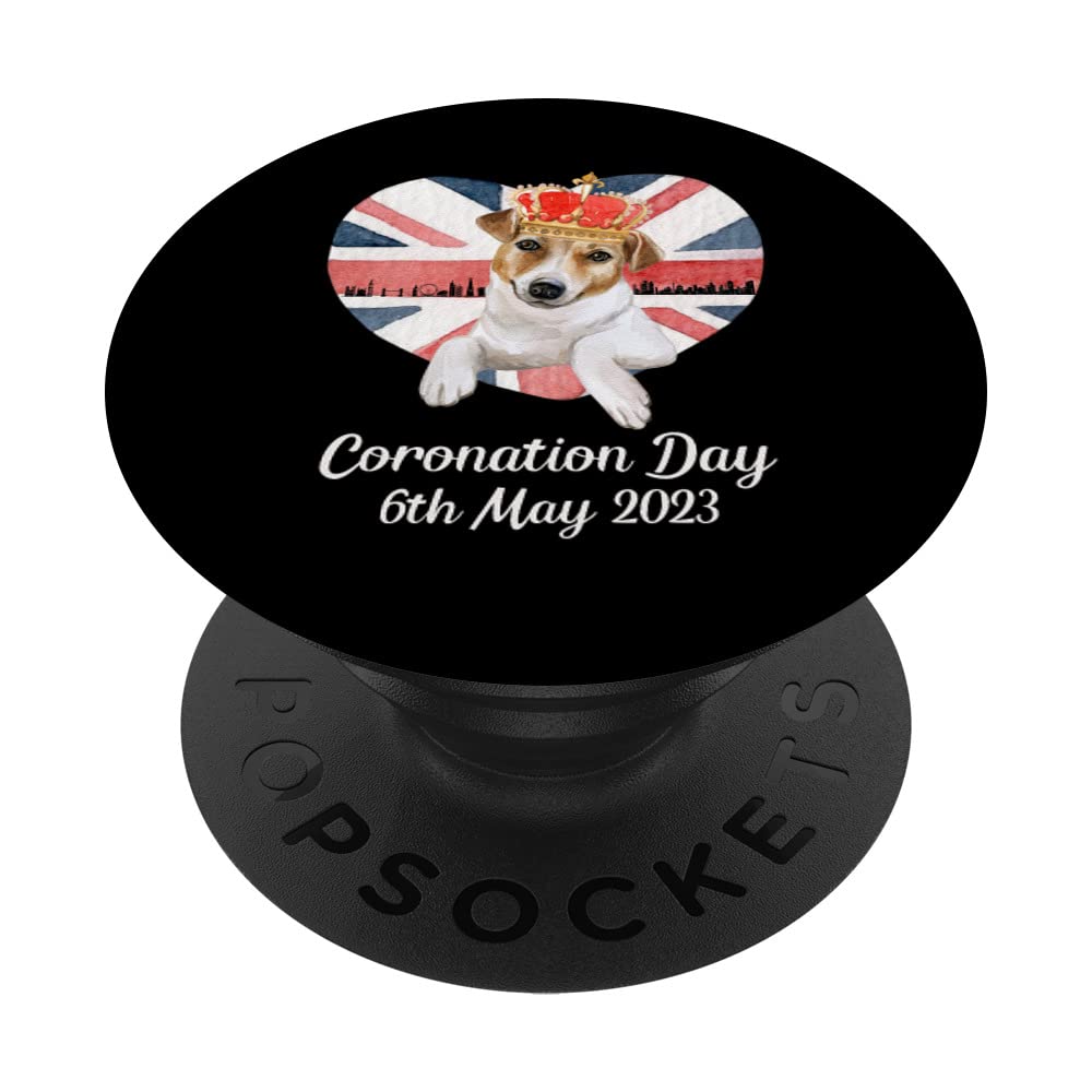 Coronation Day Memorabilia Souvenir Jack Russell King Kids PopSockets Swappable PopGrip