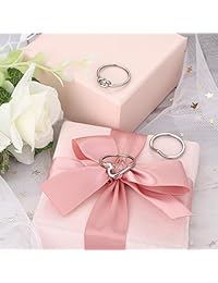 YADOCA - Juego de 3 anillos de acero inoxidable para mujeres y niñas, anillo de compromiso con nudo de amor, anillo para pulgar de plata Chevron Beach Ocean Wave tamaño 4   12