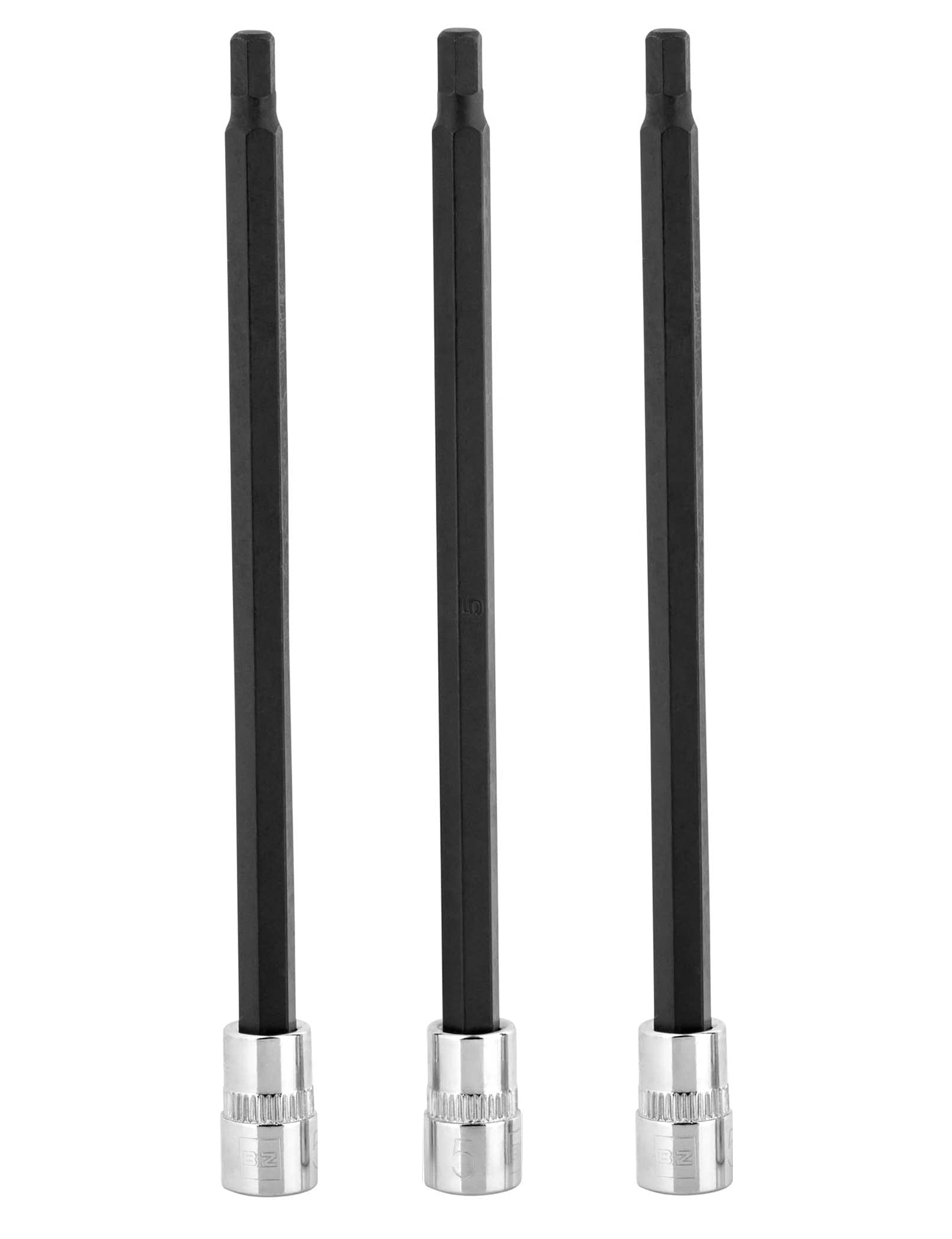 Brazen 5mm Hex Bit Socket/Allen Driver Three Pack (1/4" Drive, Long)