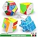 Unplugkid QiYi MoFangGe Stickerless Speed Cube Set - Certified QiYi WCA Quality Competition Speed Cube Bundle | Glow in the Dark Mirror Cube Megaminx Skewb Square 1 | 4 Display Stands, Strategy Guide