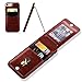 Onetop iPhone 7 Case iPhone 8 case with Card Holder, Premium PU Leather Kickstand Wallet Case for iPhone 7 4.7 Inch(Brown)