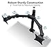 Mount-It! Dual Monitor Mount | Double Monitor Desk Stand | Fits 2 Computer Screens 19 20 21 22 23 24 27 Inches | C-Clamp and Grommet Base | Heavy Duty Full Motion Arms | VESA 75 100 Compatible