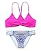 MOOSKINI Womens Vintage Printing Bathing Suit Strappy Padded Bikini Set Beach Swimsuit