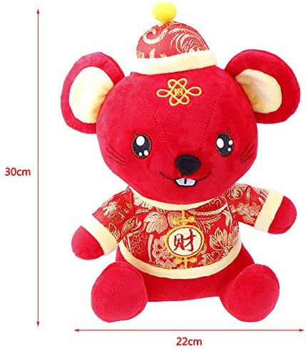 Amazon Com Partyyeah New Year Kawaii Rat Plush Toy In Tang Suit Chinese 2020 Rat Year Rat Zodiac Stuffed Plush Toys Premium Red Mascot Soft Doll Bolster Stuffed Pillow 372 30cm 11 8in Home