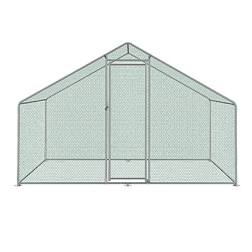 JunY Hühnerstall mit Schloss, Outdoor Hühnerhaus Dach Geflügelstall Verzinkter, PVC-beschichtetes Schatten Dach für…