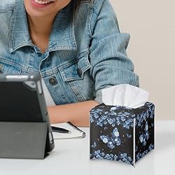 Talayituse Butterfly Daisy Flower Print Tissue Box
