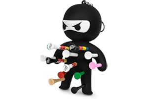 ALIENNANA Golf Tee Holder, Ninja Portable Funny Golf Tees Holder Keychain Golf Gift Golf Accessories for Men & Women