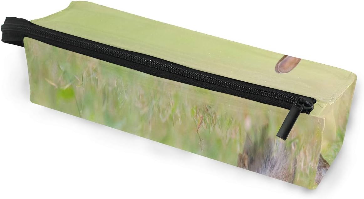 Glasses Case Rabbit Look Bird Multi-Function Zippered Pencil Box Makeup Cosmetic Bag for Women/Men