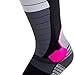 Thermal Compression Ski Socks – Warm Socks for Skiing and Snowboarding (S, Black/Neon Pink)