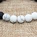 Bivei Natural Lava Rock Stone Essential Oil Diffuser Bracelet Healing Energy Gemstone Mala Jewelry W/5 Tiger Eye Stone/Howlite(White Turquoise)