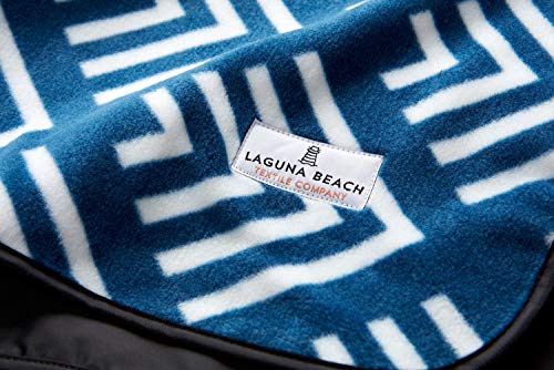 Blue and White Picnic & Outdoor Blanket by Laguna Beach Textile Co - Plush and Water-Resistant Outdoor Mat - Perfect for Camping, Beach, Park and Picnics - Newport Blue Arrow