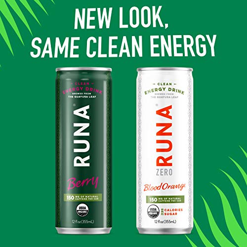 Organic Clean Energy Iced Tea Drink by RUNA, 6 Flavor Sampler Natural