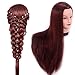 HAIREALM Mannequin Head 26" Hair Styling Training Head Manikin Cosmetology Doll Head Synthetic Fiber Hair SC3318P primary