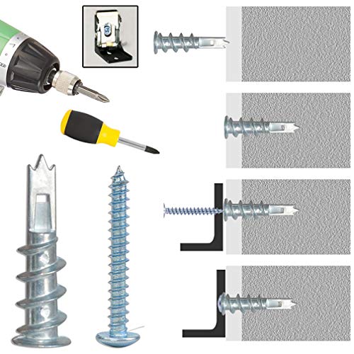 Ansoon Metal Zinc SelfDrilling Drywall/HollowWall Anchor with Screws