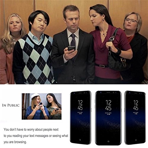 MChoice for Samsung Galaxy S8 Plus Privacy Full Screen Protector Anti-Spy Tempered Glass Black