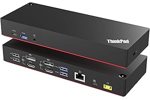 ThinkPad 40AF0135 Hybrid Universal USB-C with USB-A Adapter Docking Station for Lenovo Laptops, Dual Monitor, Comes with ITSP