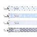 Pacifier Clip by Michef - 4 Unisex Pacifier Holder - Simple Design for Boys and Girls