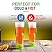 Eparé Insulated Beer Drinking Glasses (13 oz, 390 ml) – Double Wall Tumbler Glass Mug – Cup for Pilsner, Craft IPA, Juice, or Water – 2 Glasses