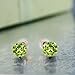 Gem Stone King 14K Yellow Gold 6MM Round Gemstone Birthstone 4-Prong Stud Earrings | Gold Earrings For Women Men
