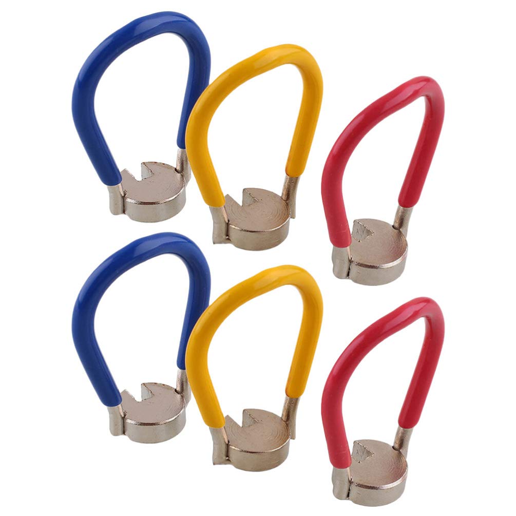 BESPORTBLE 6PCS Bicycle Spoke Wrench Set Bike Spoke Tool Bicycle Spoke Wrench Cycling Pocket Tools (Red Blue Yellow Color)