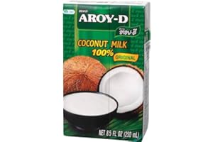 Aroy-D 100% Coconut Milk, BPA-free, - 8.5 Oz Packages (32-pack), Paleo Compliant