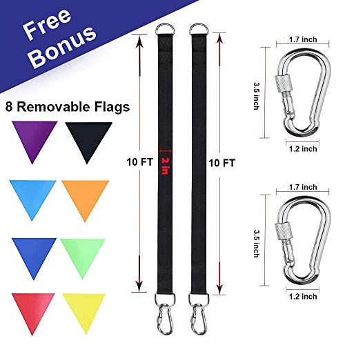 Nestschaukel Tellerschaukel 120cm Garten-Schaukel Kinderschaukel für Kinder und Erwachsene mit Wimpel (Bunt 120cm) – Bild 8