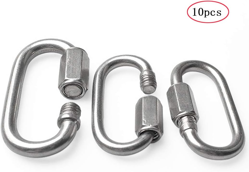 Toirxarn Carabiner D Shape Buckle Pack, Keychain Clip Heavy Duty for Climbing Camping, Lifting etc