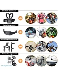 Leknes 59-en-1 - Kit de accesorios para GoPro Hero 7 6 5 Sesión 4 3+ 3 2 1 Negro Plata SJ4000 SJ5000 SJ6000 DBPOWER AKASO Xiaomi Yi APEMAN WiMiUS Lightdow