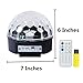 ihoven Disco Ball Party Lights, 9 Colors Rotating LED Disco Stage DJ Lights Crystal Magic Light Projector Sound Activated for KTV Xmas Wedding Club Karaoke Lighting Show with Remote Control (Black)