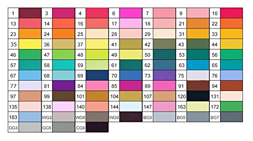 Kicute 80 Colors Painting Art Marker Pen Alcohol Marker Pen Cartoon