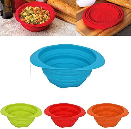1 Collapsible Silicone Strainer Colander 7” Kitchen Sink Knockdown Drainer Tool