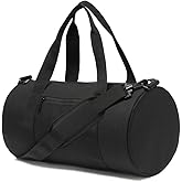 KDWAVE Small Gym Bag Duffel Bag for Women Men Fitness Sports Bag Workout Adjustable Detachable Shoulder Strap Lightweight Carry on Travel Duffle Bag (Black, 15" / Mini / 12L)