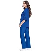 Landau Scrub Zone Relaxed Fit 2-Pocket Snap-Front Scrub Jacket for Women 75221