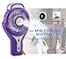 Welltop Mini Handheld USB Misting Fan with Personal Cooling Mist Humidifier Rechargeable Portable Mini Misting Cooling Fan for Home Office and Travel (Purple)